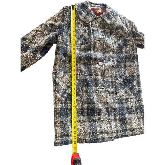 Vintage Union Label 1950s Speckled Wool Flannel Pattern Coat. EUC. One Of A Kind - Picture 10 of 12